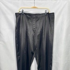 Lane Bryant black satin trousers